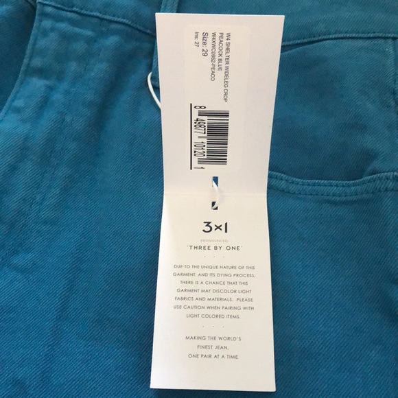 3x1 N.Y.C. W4 Shelter Wide Leg Crop Jeans Pant - Picture 7 of 8